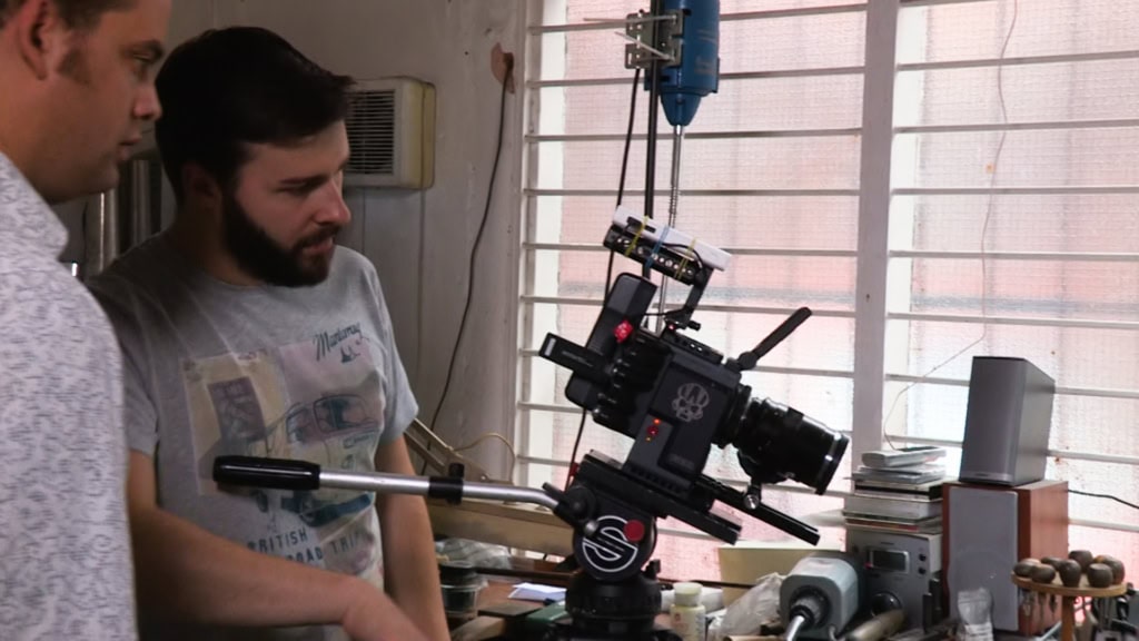 High-quality film production using professional camera equipment for documentary filmmaking.