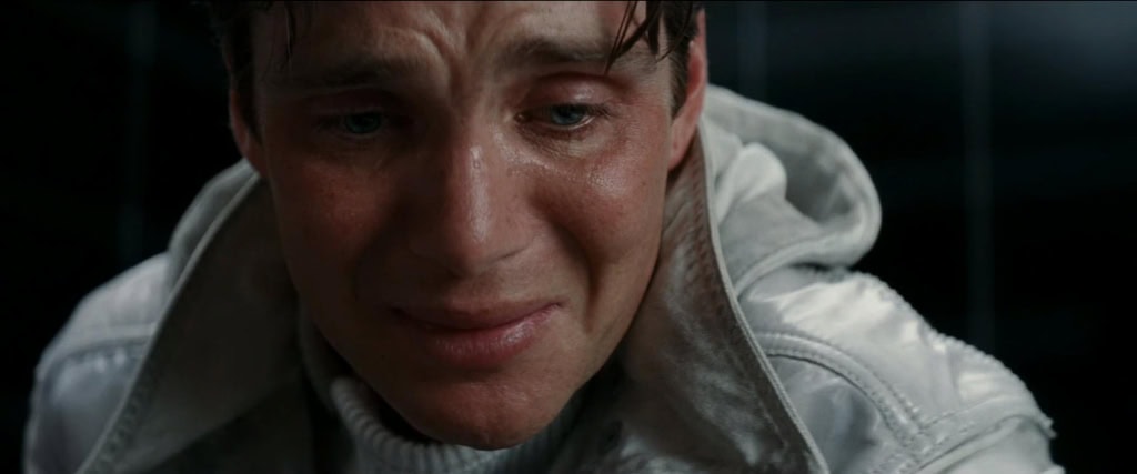 Intense close-up of a distressed man with tearful eyes, expressing deep emotion and trauma. Video Change,