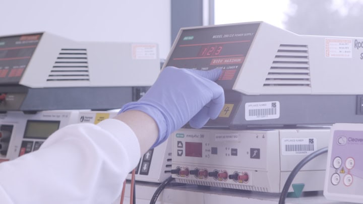 High-tech laboratory equipment used for scientific research and medical experiments at Film Division.