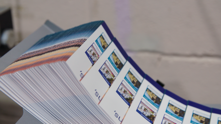 Close-up of a brochure showcasing smarter energy solutions.